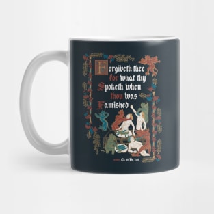 Forgive Me I'm Hungry Medieval Style - funny retro vintage English history Mug